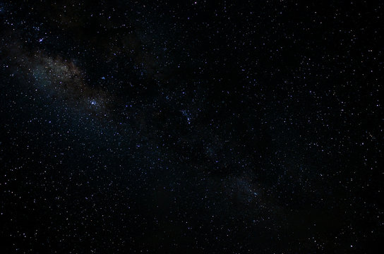 Fototapeta Stars and galaxy outer space sky night universe black starry background  