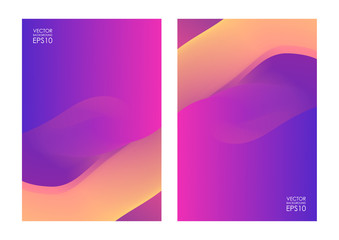 Vector illustration: Set of two layout posters with abstract design