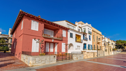 Typical street detail in a small village Calella de Palafrugell (Costa Brava, Spain) © Arpad