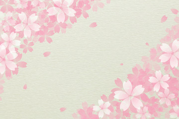 桜 花 春 和紙背景