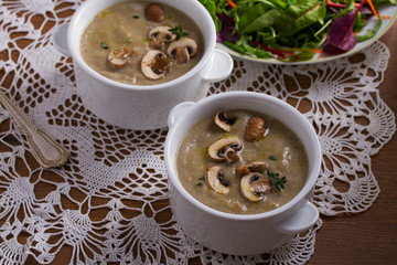 Creamy mushroom soup. Mushroom soup