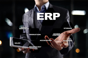 Enterprise resources planning business and technology concept.