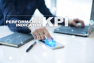 KPI. Key performance indicator. Business and technology concept.