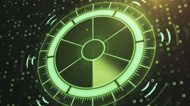 Radar with target on map.  Futuristic user interface. HUD - Powered by Adobe