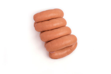 sausages on a white background