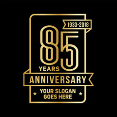 85th anniversary logo. Vector and illustration. 
