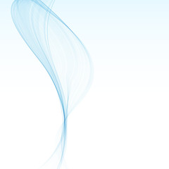 Abstract vector background, blue waved lines for brochure, website, flyer design. Transparent wave