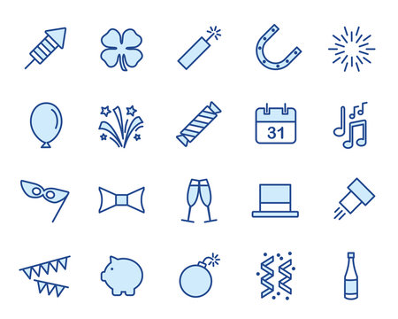 New Year Vector Icon Set