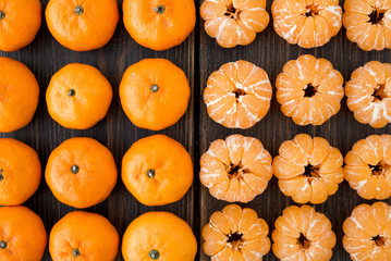 Variety of small tangerines or clementines