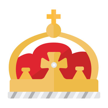 Cartoon crown on white background
