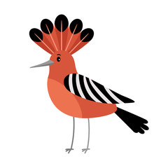 Hoopoe cartoon bird icon © ssstocker
