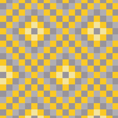 Squares vector pattern in yellow and gray colors palette
