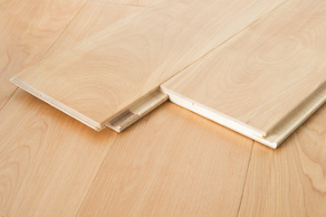 Wooden laminate flooring boards