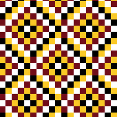Squares vector pattern in yellow, red and black colors palette