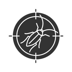 Cockroach target glyph icon