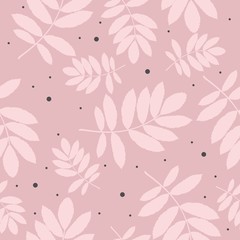 Seamless pattern with hand drawn flowers. 8 March. Vector illustration.