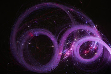 Abstract background. Luminous swirling. Elegant glowing. Sparking particle.  Glint lines.