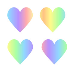 Vector blurred holographic background