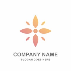 Decorative Clover Flowers Beauty Cosmetic Fashion Business Company Stock Vector Logo Design Template