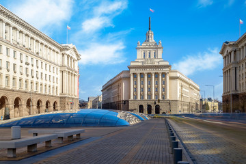 Monumental main square in Sofia city