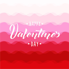 Happy Valentines Day typography poster with handwritten calligraphy text - vector illustration