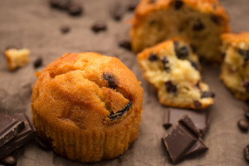 plumcake with chocolate
