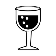 Wine cup glass icon vector illustration graphic design