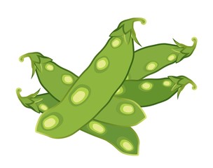 Abstract Green Peas on white background