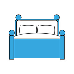 Bed with pillows icon vector illustration graphic design © Jemastock