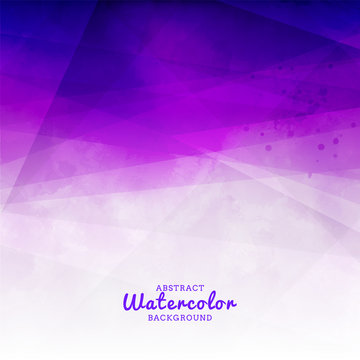 Abstarct Purple Digital Watercolor Background With Ink Splatter