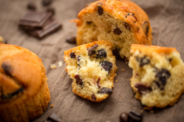 plumcake with chocolate