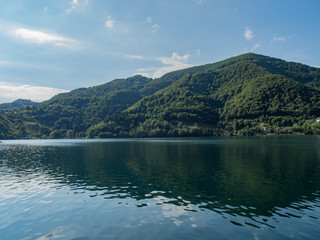 Enormous beautiful lake on river pliva near Jajce