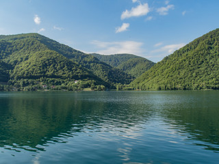 Enormous beautiful lake on river pliva near Jajce