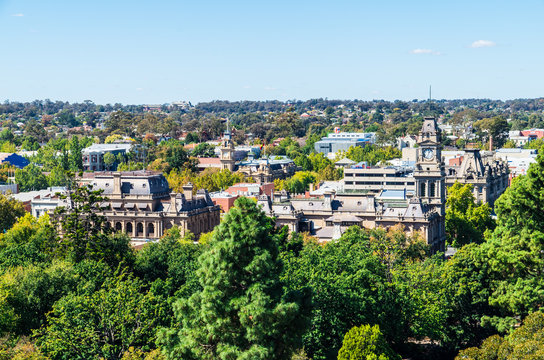 Aerial View Of Bendigo Law Courts In Victoria, Australia