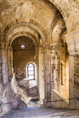 Interior Sacra of Saint Michael, Piedmont, Turin, Italy.