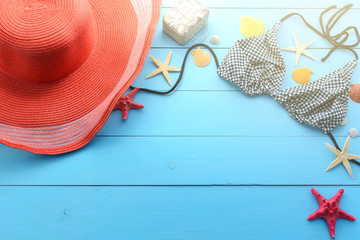 Summer time of the year, vacation, weekend, vacation, travel. Marine background (frame) of a...