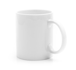 White cup isolated on a white background