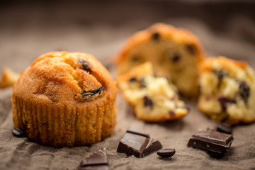 plumcake with chocolate