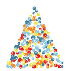 Vector Confetti Background Pattern. Element of design. Colored stylized berries on a black background
