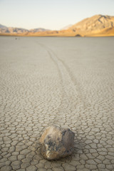 Fototapeta na wymiar Death Valley National Park Moving Rocks Race Track