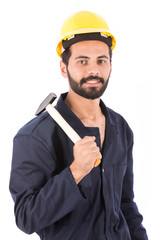 a closeup shot of a repairman