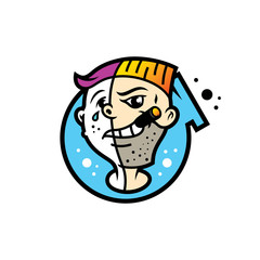 Split personality sign.