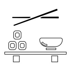 Asiatisches Essen (Icon) - Sushibrett