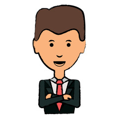 cartoon businessman icon