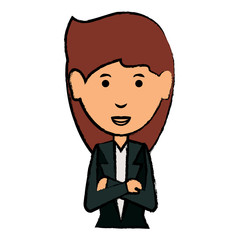 Cartoon businesswoman icon