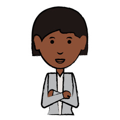 Cartoon businesswoman icon