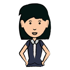 Cartoon businesswoman icon