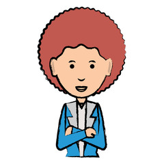 Cartoon businesswoman icon
