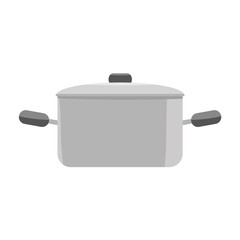 Pot with flat and solid color design.