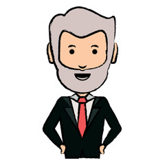 cartoon businessman icon